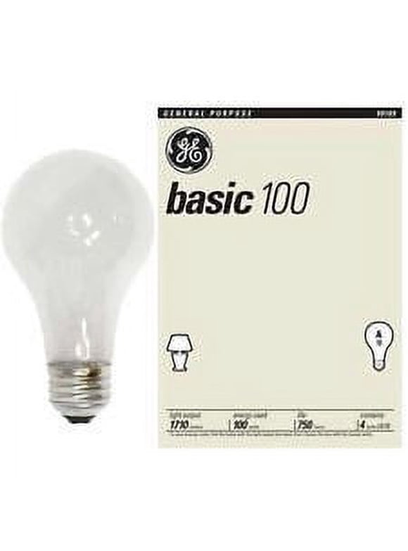 GE 100 Watt Basic Light Bulb 4 Pack GE #41034 1710-lumen A19