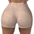 thumbnail image 2 of Goofa Beige Sparkling Glitter Printed Workout Shorts Women Seamless Scrunch Butt Lifting High Waisted Gym Booty Shorts Elastic Workout Shorts-Small, 2 of 8