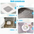 thumbnail image 4 of Square Drain Cover for Shower 5.7-inch TPR Drain Hair Catcher Flat Silicone Plug for Bathroom and Kitchen Grey/White Filter Shower Drain Protection Flat Strainer Stopper with Suction Cups (Grey), 4 of 7
