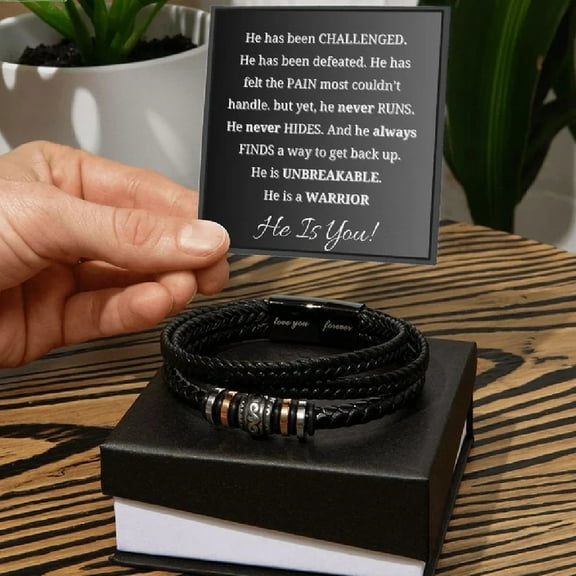 Breathe Anxiety Relief Gift, You Are Enough, Self Love, Mental Health, Sending Hug Appreciation Gift for Him Inspirational Leather Bracelet