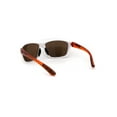 thumbnail image 4 of Xloop Color Mirror Warp Around Mens Sport Plastic Sunglasses White Orange Brown, 4 of 4