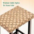 thumbnail image 3 of Set of 3 Handwoven Seagrass Bar Stools - 26.3" Height Adjustable, Solid Rubberwood Legs, 250lb Capacity , Rustic Counter Stools for Kitchen Island, 3 of 8