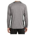 thumbnail image 2 of Yellow Rooster Men's Long Sleeve Heather Colorblock Contender T-Shirt Vintage Heather/ Black XS, 2 of 6
