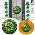thumbnail image 1 of Pequeño disco acrílico verde fresco con cordón colgante para decoración de ventanas exteriores y porches, 1 of 8
