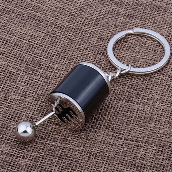 ORDDIART Gear Shaped Keyring Keychain for Car Keys and Cell Phones, Metal Keychain, Black, 1 Piece