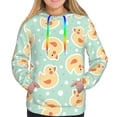 thumbnail image 4 of Hoodies for Women - Cute Duck Comfrt Colour Drawstring Women'S Fashion Hoodies & Sweatshirts, Fall Outfits Clothes for Women 2024 Pullover with Kangaroo Pocket, 4 of 7
