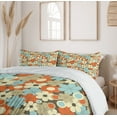 thumbnail image 6 of Ambesonne Floral Duvet Cover Set, Retro Simple Flowers, 2-Calking, Multicolor, 6 of 7