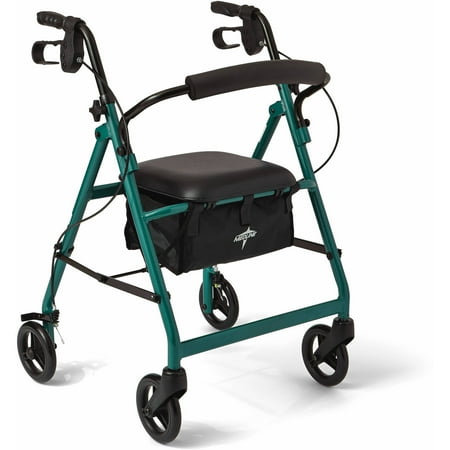 - Medline Aluminum Foldable Rollator Walker with 6