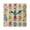 Black, variant on 7.78in Robots Pattern Design Square Wall and Table Clock Dual Use Vintage Design in Black or Gold