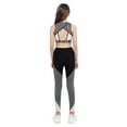 thumbnail image 2 of YONGHS Kids Girls Sport Tracksuits Sleeveless Letter Tank Tops + Legging Gymnastics Outfits Grey 12, 2 of 7