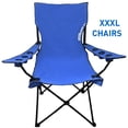 thumbnail image 4 of Easygoproducts Giant Oversized Big Portable Folding Tailgatingcampingsports Outdoor Chair W 6 Cup Holders Folds Into Carry Bag (Blue), 4 of 5