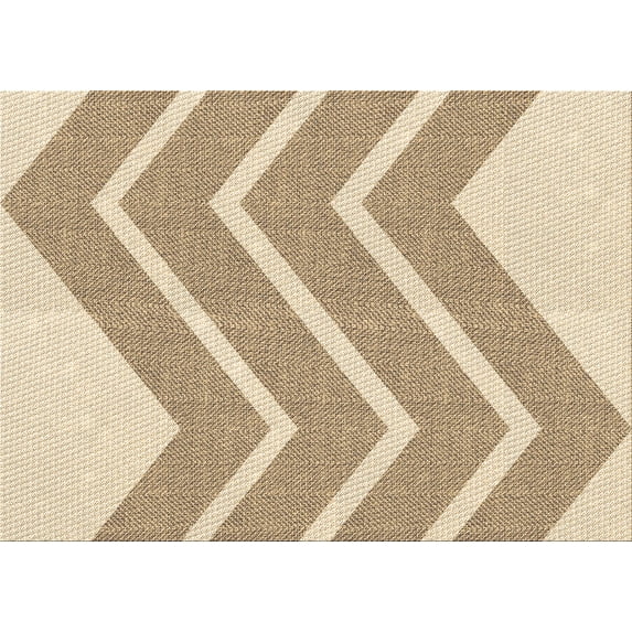 Ahgly Company Indoor Rectangle Patterned Khaki Gold Area Rugs, 5' x 8'