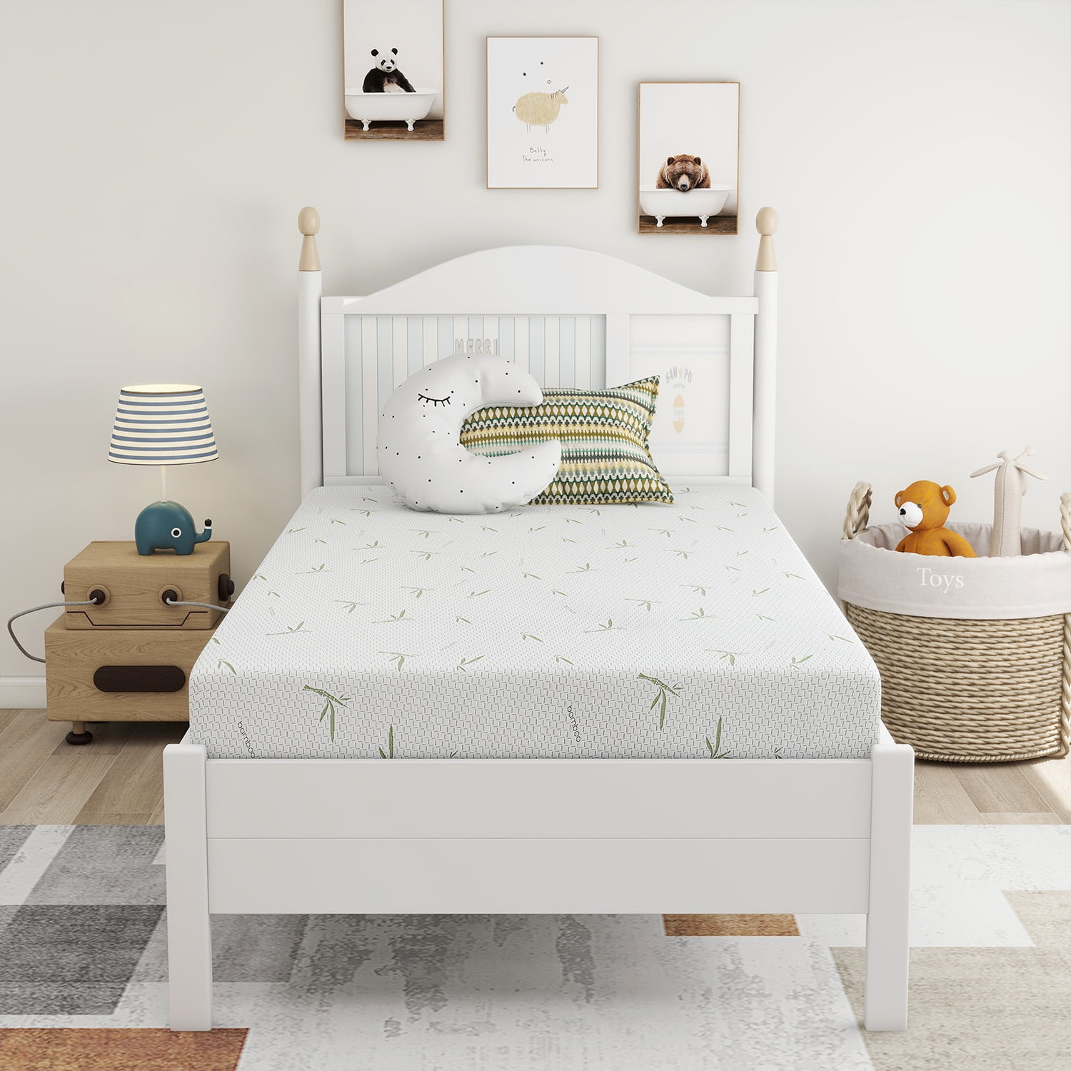 6 inch King Mattress in a Box,Memory Foam Mattress with Bamboo Cover