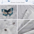 thumbnail image 2 of Cortina de ducha impermeable antimoho con 12 ganchos 180x180cm, 2 of 4