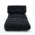 thumbnail image 6 of UHOMEPRO Convertible Sleeper Chair, Folding Sofa Bed with Headrest, Lumbar Pillow, High-Density Foam, Portable Floor Sofa for Living Room Bedroom, Black, 6 of 6