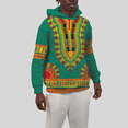 thumbnail image 4 of Sudadera con capucha y estampado de bandera de Camerún vintage para hombre, estilo hip hop, estilo africano, 4 of 5