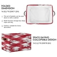 thumbnail image 3 of Red White Diagonal Plaids 3d Snowflakes Christmas Square Storage Bins with Handles Collapsible Containing Box 1 Pack, 3 of 9
