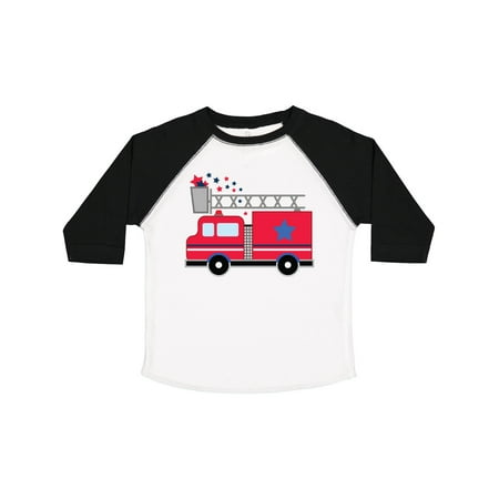

Inktastic 4th of July Firetruck with Red and Blue Stars Gift Toddler Boy or Toddler Girl T-Shirt