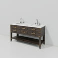 thumbnail image 5 of Norwalk 60 in W Brown Oak Double Bath Vanity, Cultured Marble Top, and Faucet Set, 5 of 9