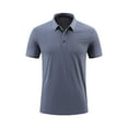 thumbnail image 2 of Coorders George Golf Shirts for Men Quick Dry with Short Sleeve,Stretch Short Sleeve Shirts for Men, Dark Gray, Size M, 2 of 9