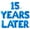 Blue, variant on Letter Balloons - 15 YEARS LATER 16" Inch Alphabet Letters Foil Mylar Balloon 15th Anniversary Party Banner (White)
