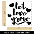 thumbnail image 2 of Let Love Grow with Hearts Self-Inking Rubber Stamp Ink Stamper - Purple Ink - Small 1 Inch, 2 of 7