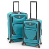 Protege 2 piece expandable spinner carry on and checked luggage set Teal (Walmart Exclusive)