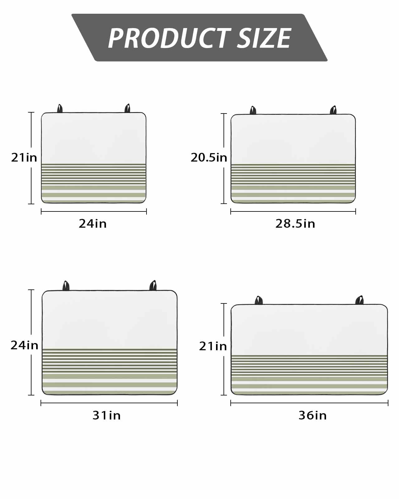 Stove Top Covers for Electric Stove, Sage Green Striped Glass Stovetop Cover Protector, Modern Farmhouse Stripes Induction Cooktop Protector Oven Mat for Kitchen Countertop 24"x21"