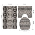 thumbnail image 3 of Black Geometric Diamond Pattern Bathroom Rugs Sets 3 Piece,Toilet Cover Set,Absorbent Non Slip Bathroom Mats Sets with U-Shaped Contour Rug Toilet Rug Set, 3 of 5