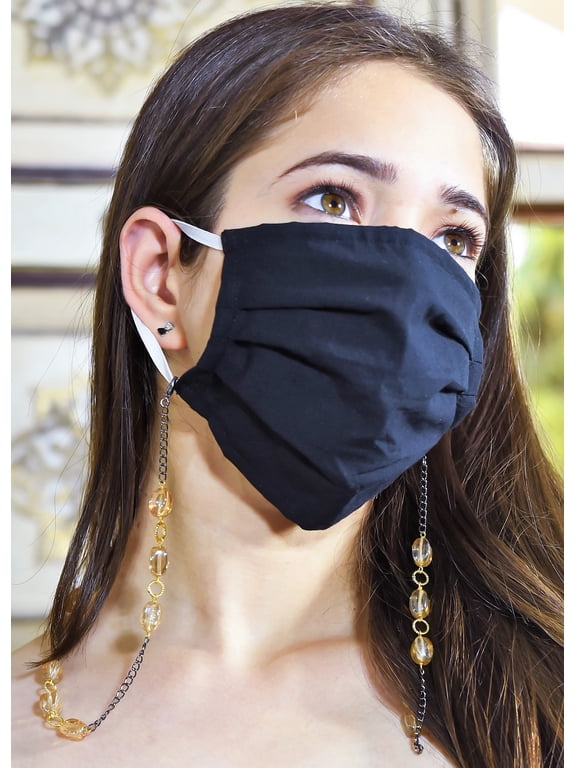 The Color Craft Convertible Mask Chain, Necklace, Eyeglass Chain TWIST Beige for Women Mask Holder - 1098