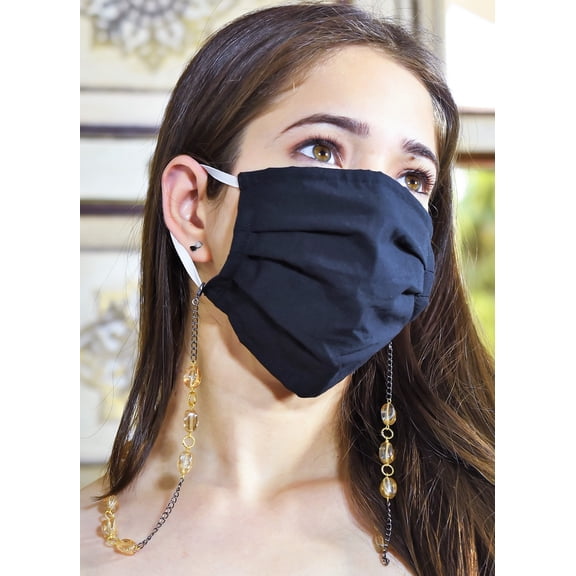 The Color Craft Convertible Mask Chain, Necklace, Eyeglass Chain TWIST Beige for Women Mask Holder - 1098