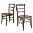 thumbnail image 4 of Pemberley Row Solid Wood Antique Walnut Dining Set Rectangular Drop Leaf Unassembled, 4 of 4