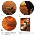 thumbnail image 3 of Designart "Cattle Silhouette Charm I" Animals Floater Framed Wall Art Living Room, 3 of 7