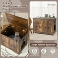 thumbnail image 4 of Gymax Wooden Cat Litter Box Enclosure Flip-Top Hidden Washroom Bench w/ Side Entrance, 4 of 10