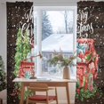 thumbnail image 3 of Merry Christmas Sheer Curtains 84 Inches Long, Red Truck Pine Tree Snowflakes Wooden Light Filtering Window Curtains for Living Room/Bedroom, Rod Pocket Voile Sheer Drapes, 52"Wx84"L, 2 Panels, 3 of 9