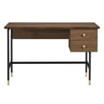 thumbnail image 5 of Modway Nexus Metal & Wood Office Desk with Two Drawers in Black/Walnut, 5 of 10