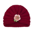 thumbnail image 2 of Baby Ear Protection Autumn Winter Baby Boys Girls Flowers Knitted Windproof Warmth Ear Protection Children Hat, 2 of 8