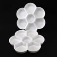 thumbnail image 3 of ELAYARD Mixing Palette White Ceramic Plum Blossom Shaped 2Pcs, 3 of 8