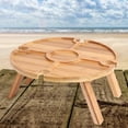 thumbnail image 3 of de picnic de madera Bandeja para servir bocadillos Estante para vinos para parques Comedor Soledad Bandeja para servir pícnic, 3 of 10