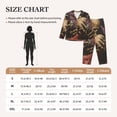 thumbnail image 4 of Salouo Eerie Skull Holding Another Pattern Women's Pajamas Set Long Sleeve Button Down Sleepwear Soft Pj Lounge Sets for women 2 Piece Pjs Set with Long Pants-XX-Large, 4 of 7