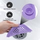 thumbnail image 3 of Uxcell 4packs de atrapadores de cabello para desagües de ducha, desagüe cuadrado para ducha y cocina, púrpura, 3 of 5