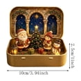 thumbnail image 2 of Mini Nativity Set in a Tin Box - Handcrafted Pocket Size Christmas Diorama Scene Gift Tin - Miniature Holiday Figures, Christmas Decoration Indoor for Home Gifts Decor Design A, 2 of 6