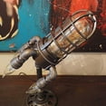 thumbnail image 3 of Rocket Lamp, Retro Rocket Lamp Steampunk Style Lamp, Simulation Flame LED Bulbs, 3 of 8