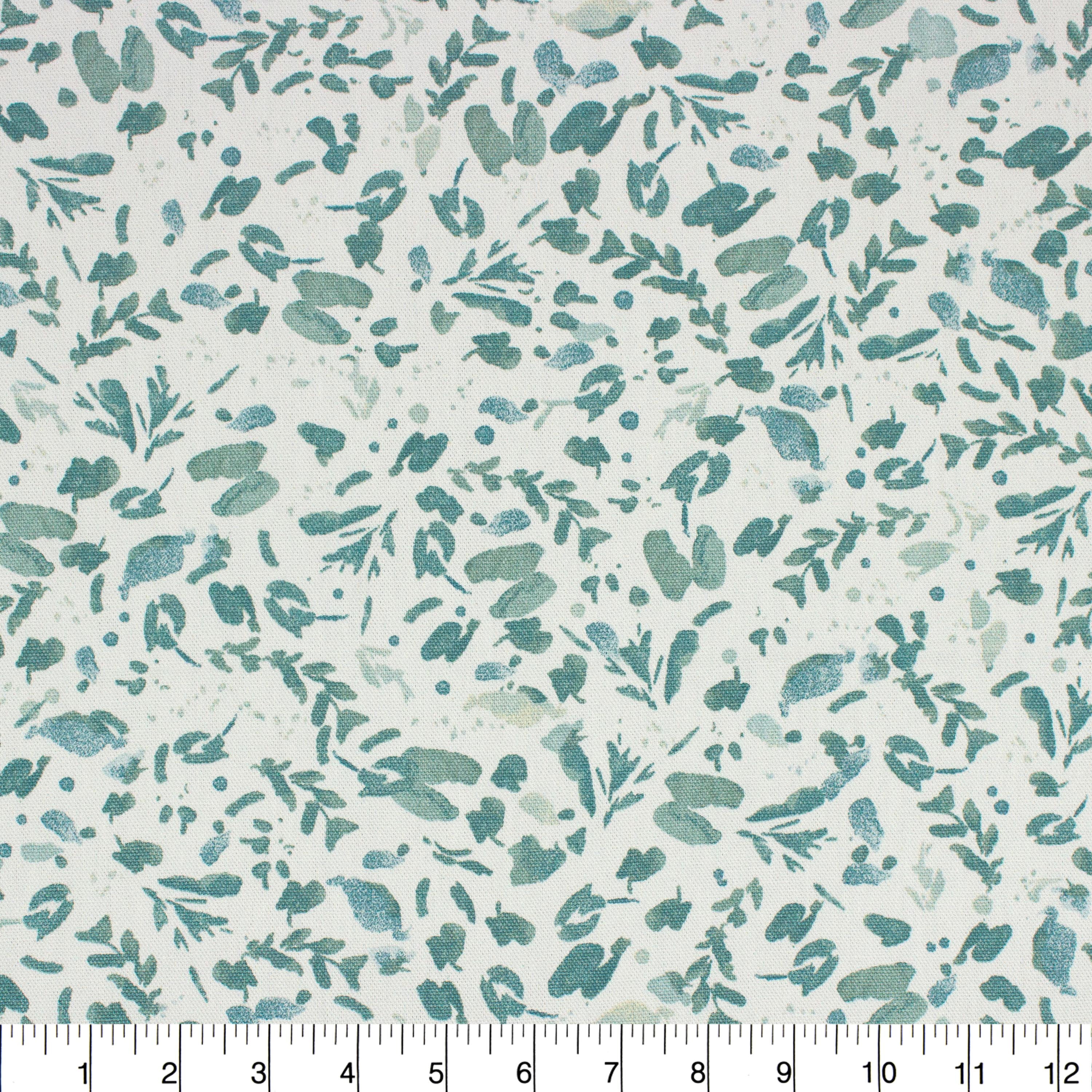 Better Homes & Gardens 100% Cotton Ditsy Leaf Teal, 2 Yard Precut Fabric
