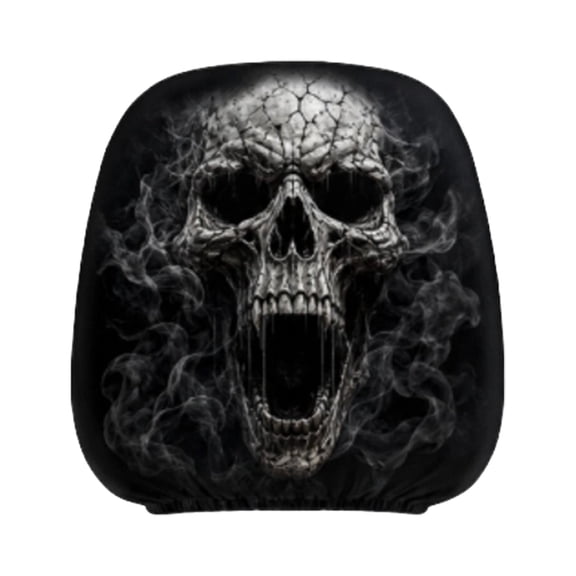 Stretchy Polyester Halloween Themed Car Headrest Cover Set of 2 Scary Decorative Protector Fits Most Vehicles Easy Slip-On Installation