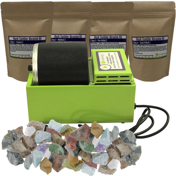WireJewelry 4 Step Rock Tumbler Abrasive Grit and Polish Kit 5 Batches 
