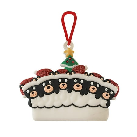 

YUEHAO Hangs Christmas Tree Pendant Creative Black Bear Soft Diy Christmas Decoration home decor