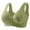 Green, variant on Women's Wire-Free Wide Strap Front-Hook Bra Underwear