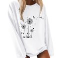 thumbnail image 4 of Gibobby Sudaderas para mujer oferta Sudadera suéter de otoño(Blanco,M), 4 of 5