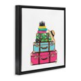 thumbnail image 2 of Stupell Industries Bohemian Glam Travel Suitcases Black Floating Frame Canvas Art, 25 x 25, by Amanda Greenwood, 2 of 8